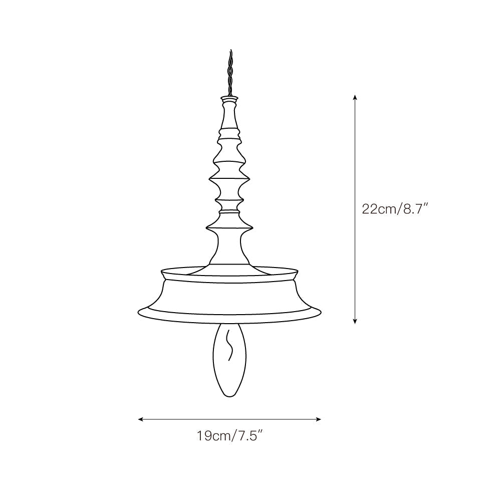 Iraeiel Ancien Minimaliste Bois Suspension