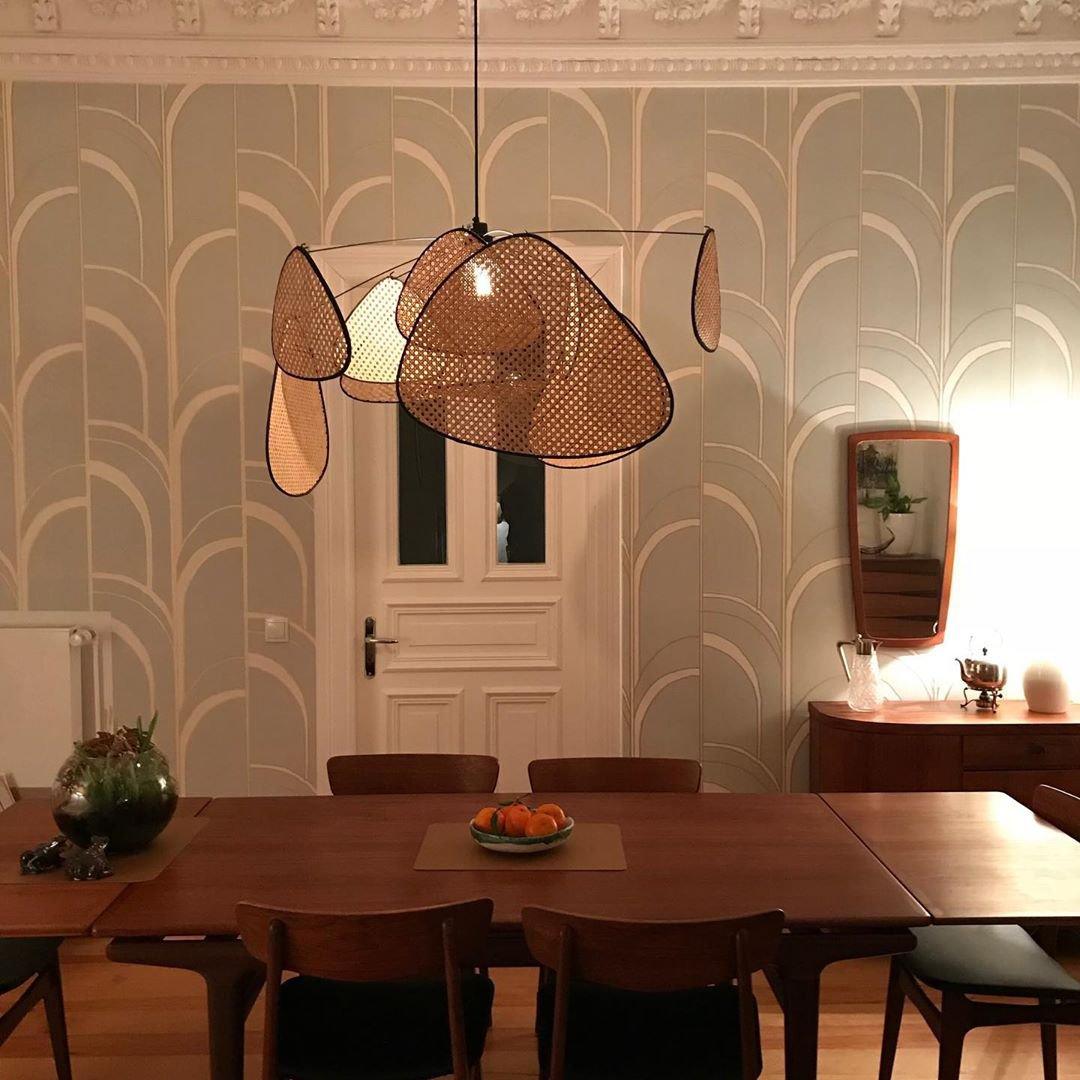 Lostel Lustre Écran Cannage Suspension Rétro-Cielum