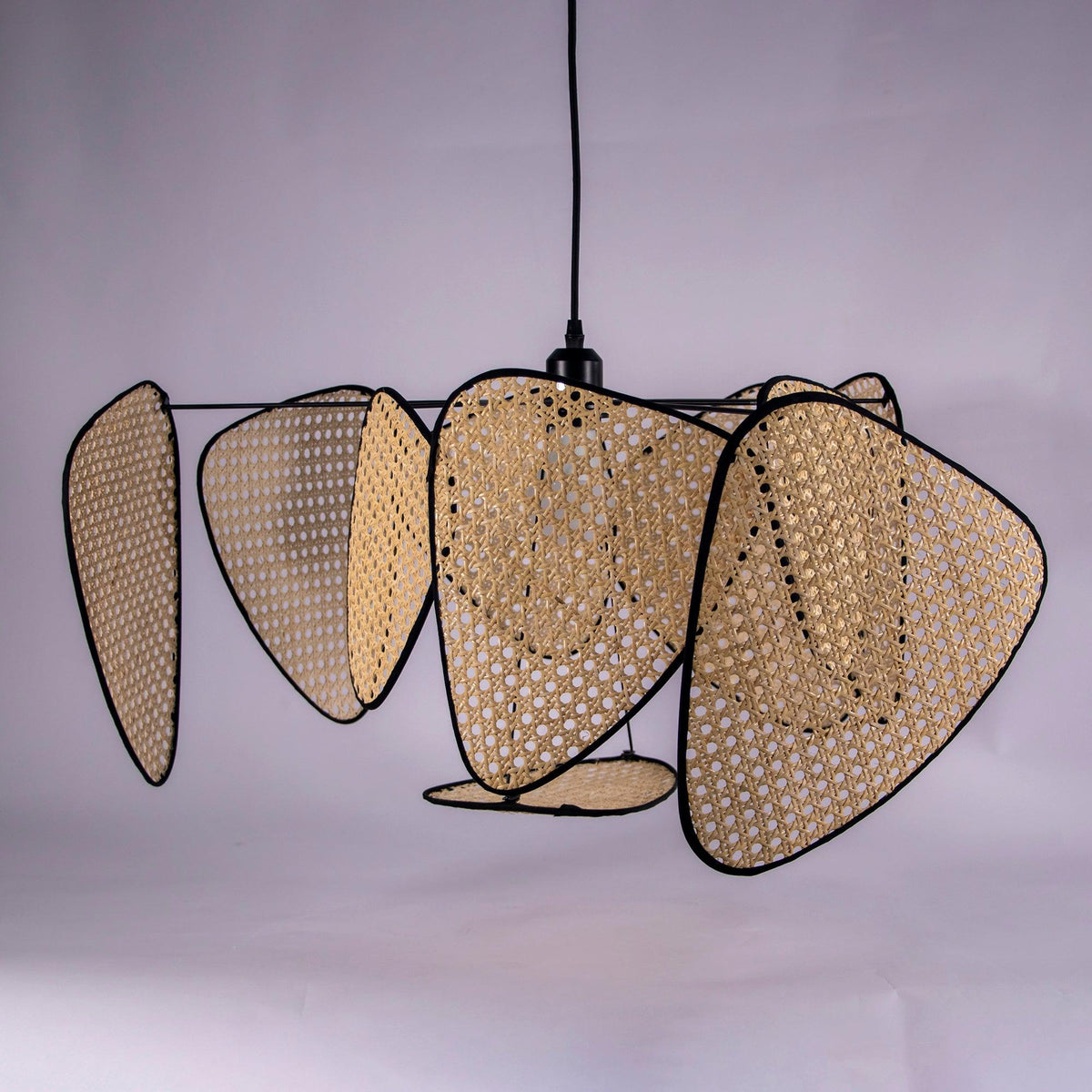 Lostel Lustre Écran Cannage Suspension Rétro-Cielum