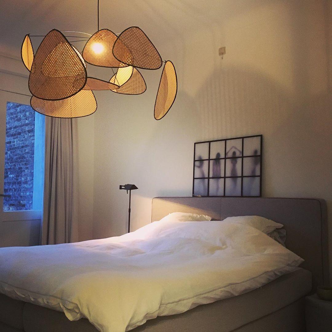 Lostel Lustre Écran Cannage Suspension Rétro-Cielum