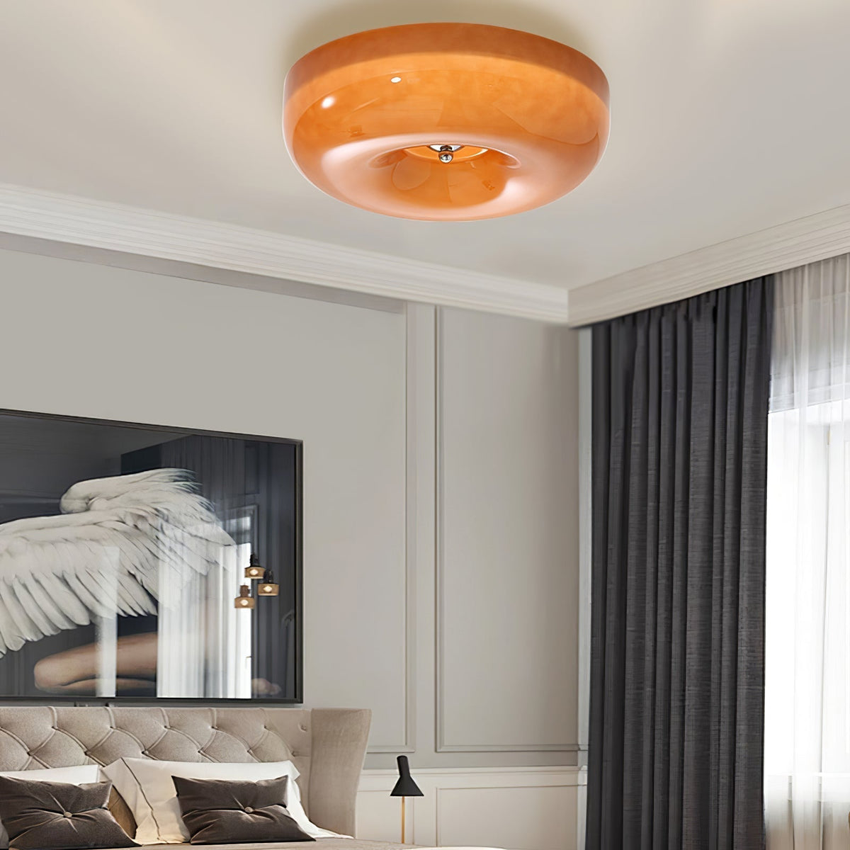 Amin Plafonnier Moderne en Verre Tourbillonnant-Cielum