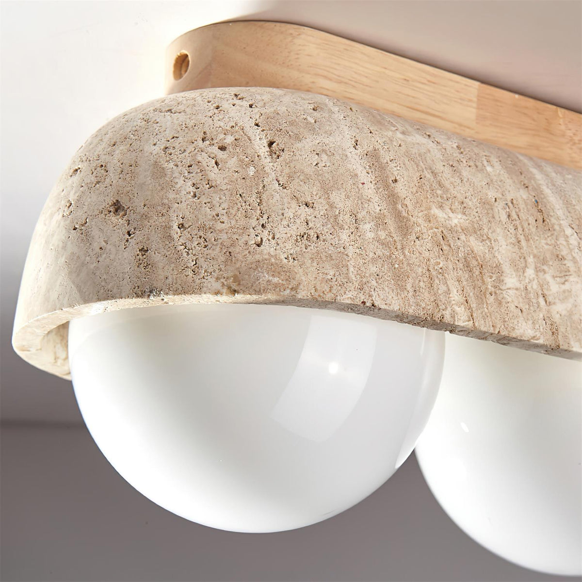 Ritta Ceiling Light Travertine Rectangular-Neutral Decor