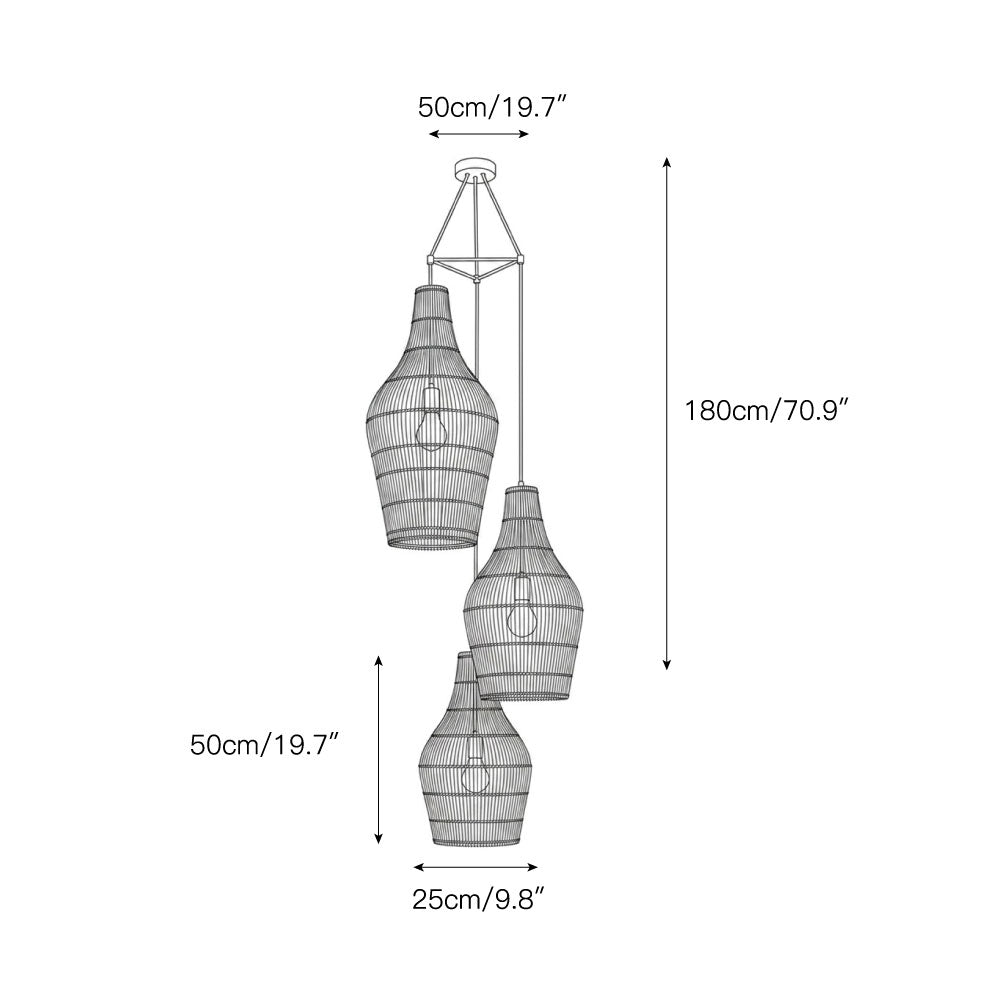Canerielle Suspension en Rotin