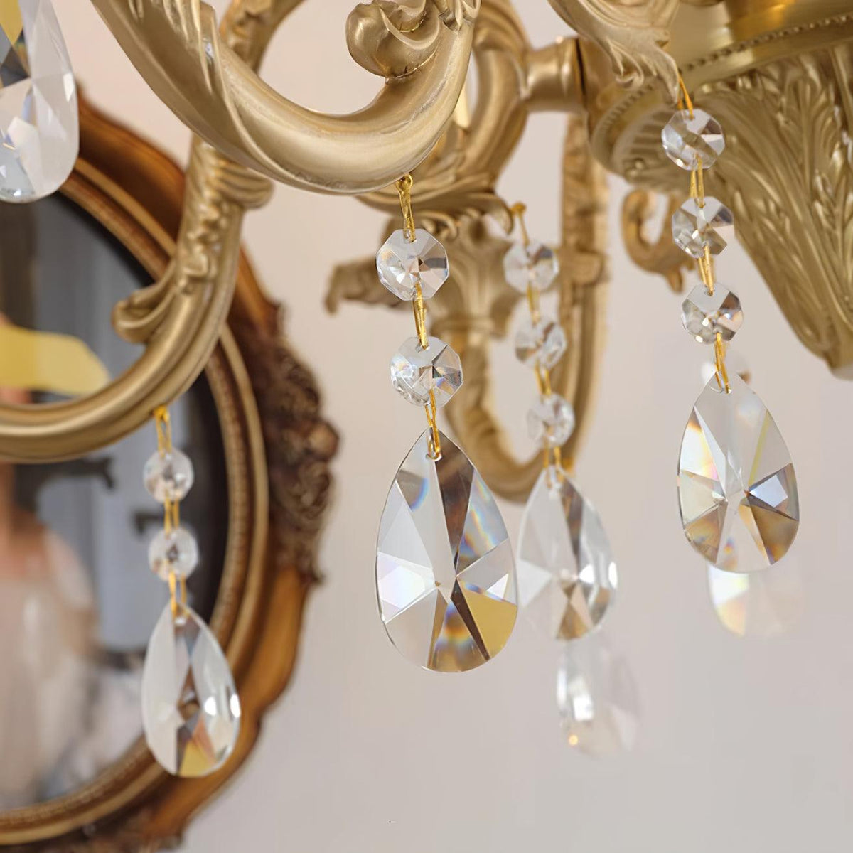Ella Chandelier Classic Brass Crystal-Neutral Decor