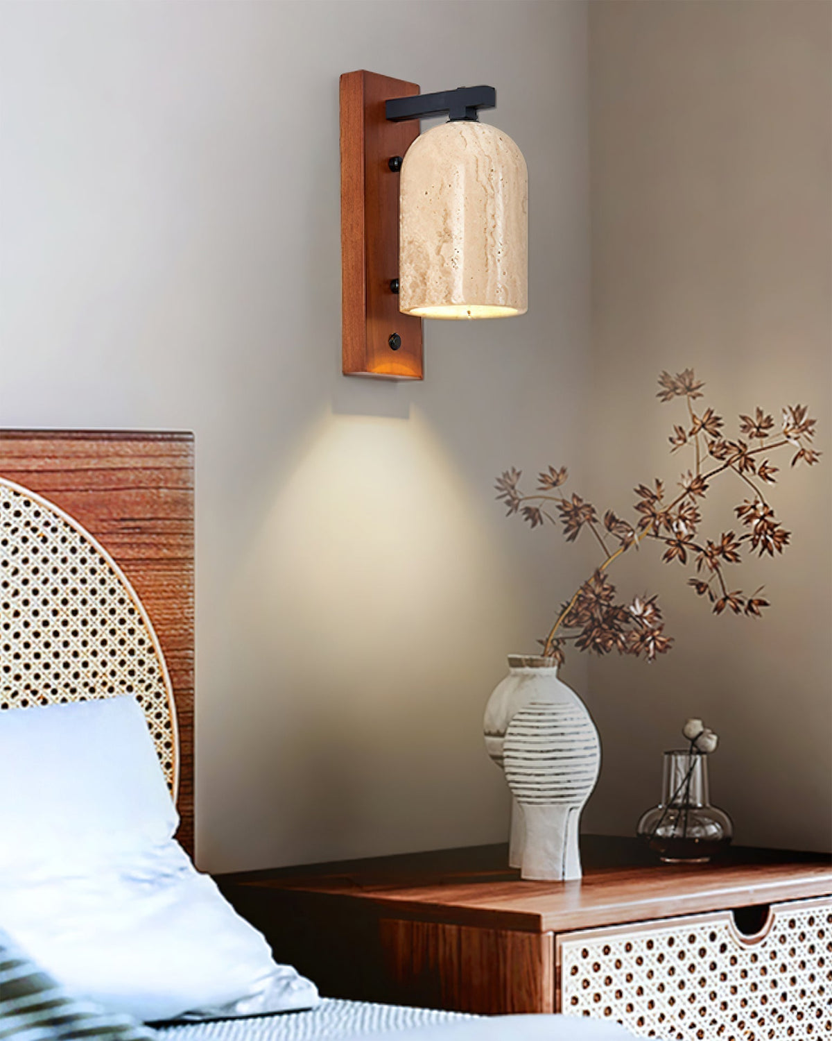 Cole Wall Light Travertine-Neutral Decor