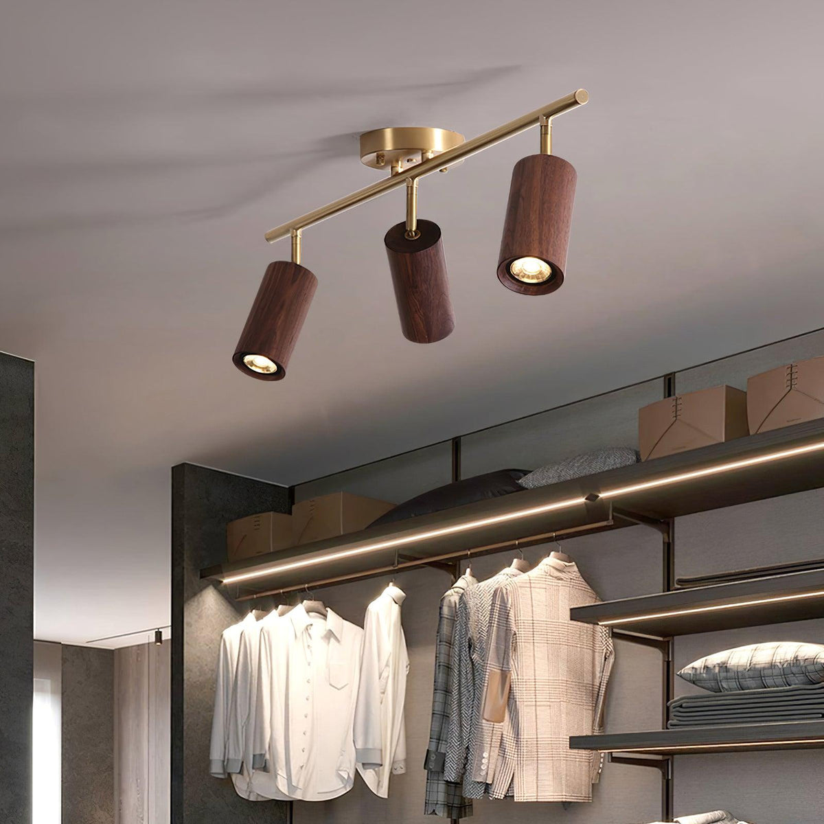 Kovonex Plafonnier sur Rail en Bois-Cielum