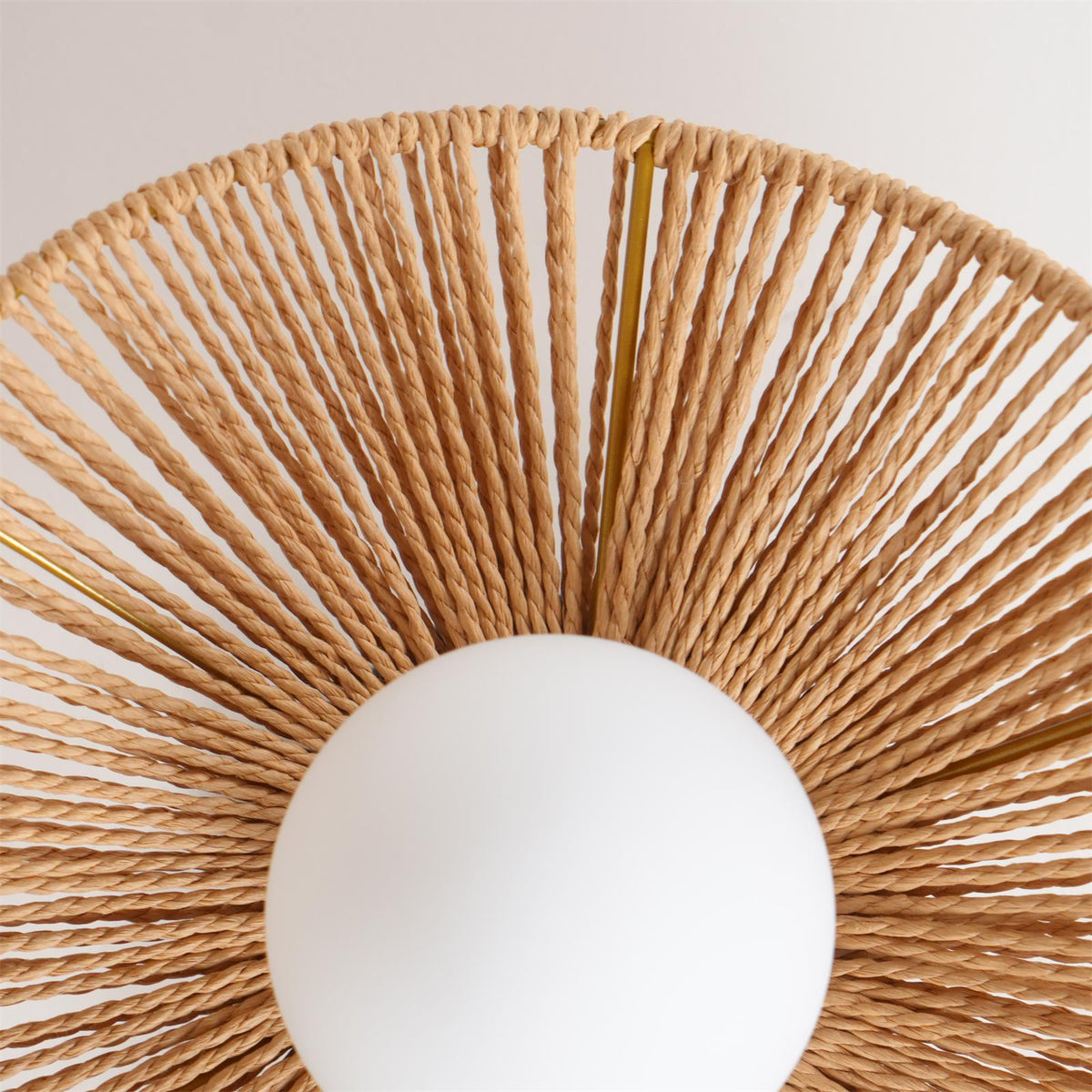 Fynora Woven Semi Flush Ceiling Light-Neutral Decor