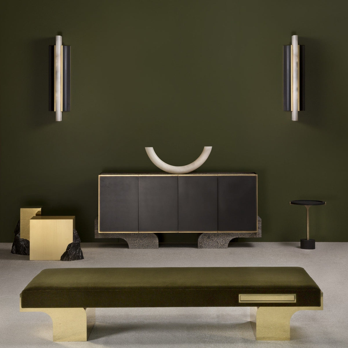 Elsilisra Moderne Minimaliste Alabaster Applique Murale