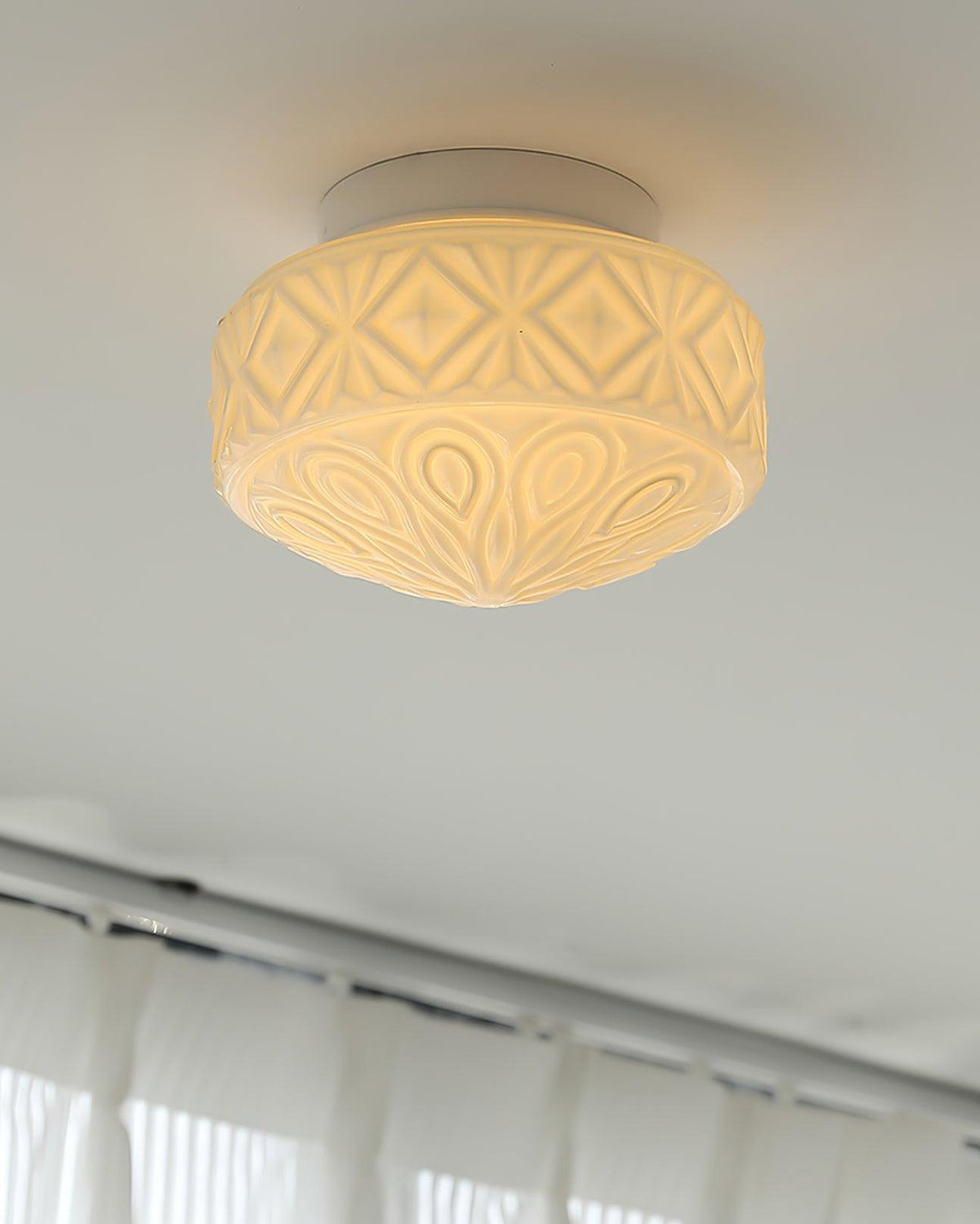 Evale Frosted Glass Flush Mount Ceiling Light-Neutral Decor