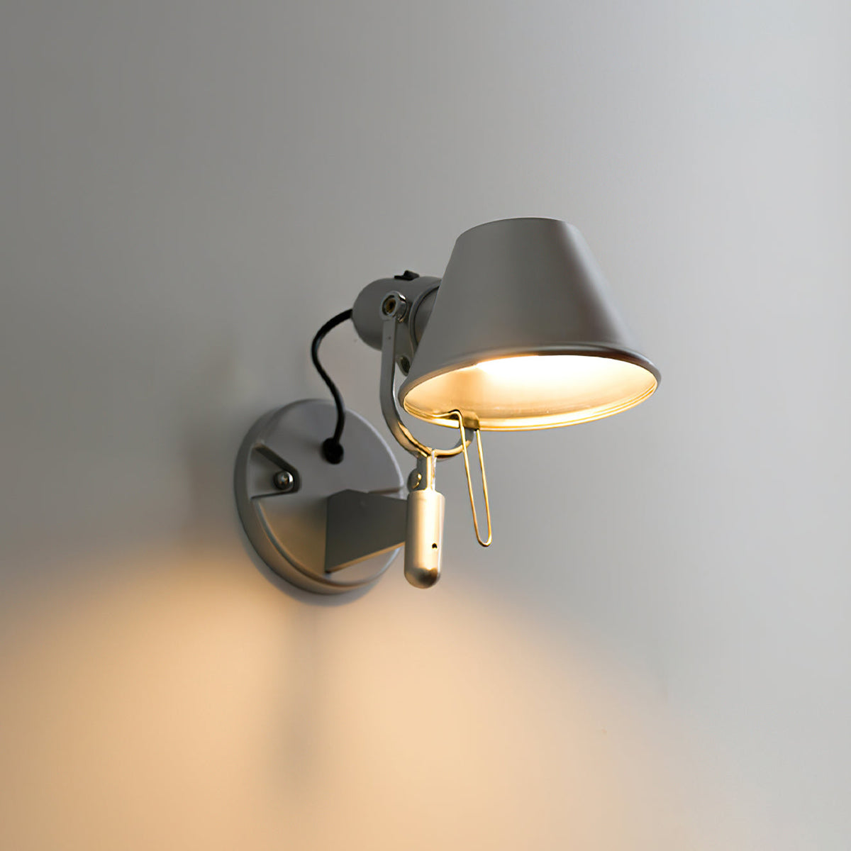 Wall Lamp Metal Body Conical Shade Adjustable Modern Minimalist-Neutral Decor