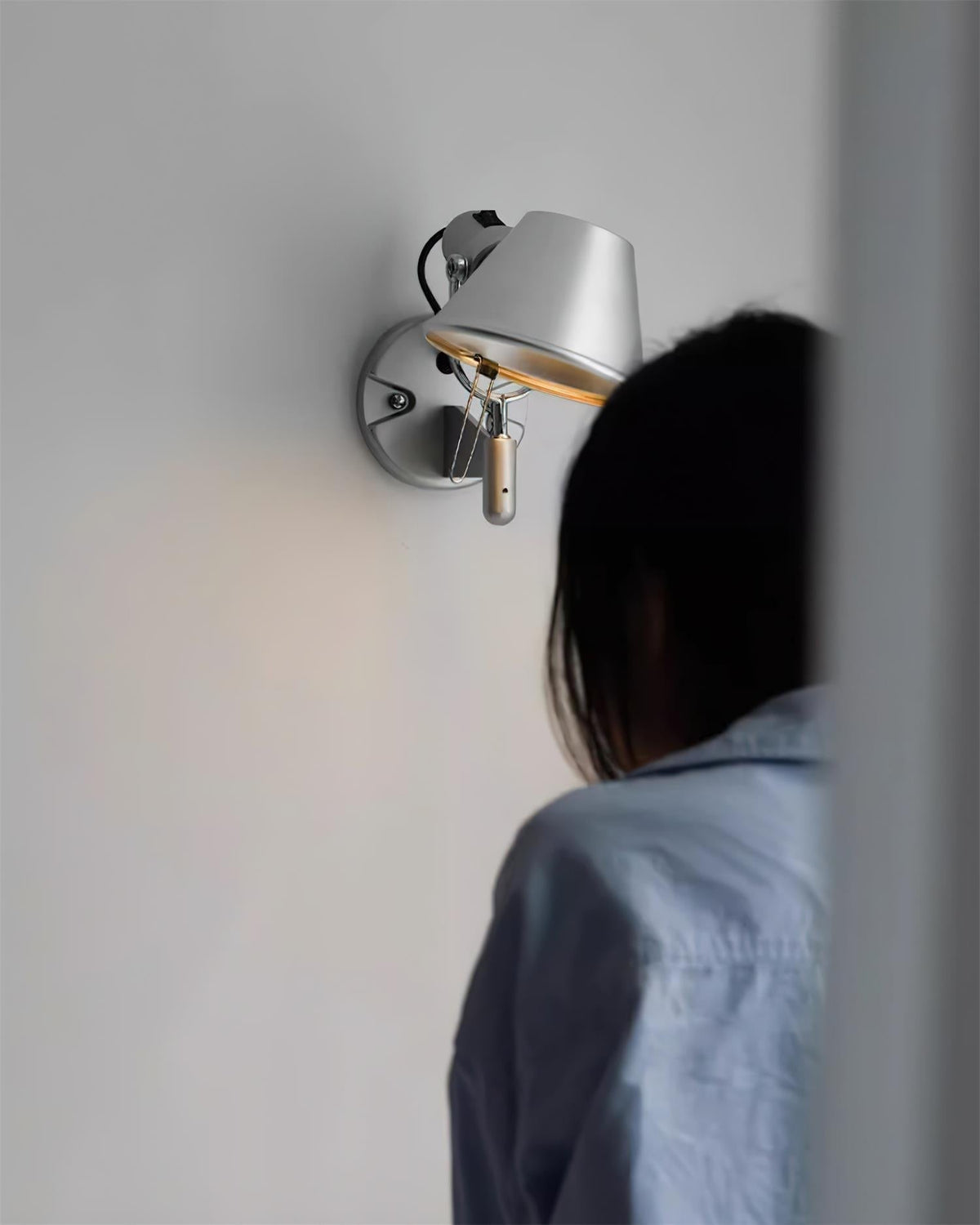 Wall Lamp Metal Body Conical Shade Adjustable Modern Minimalist-Neutral Decor