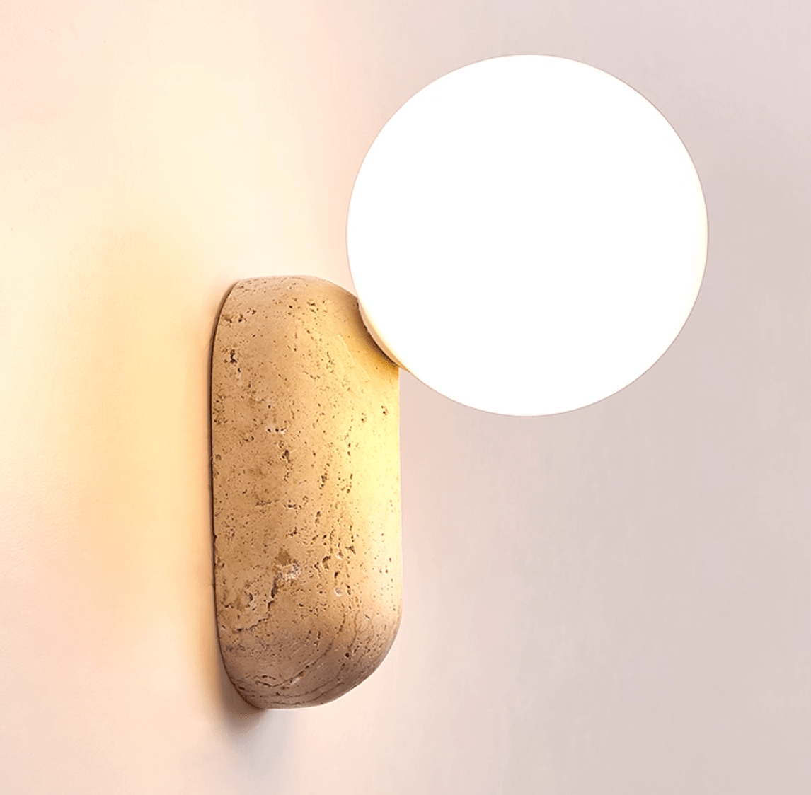 Aeralis Applique Murale Travertine Pebble Murale