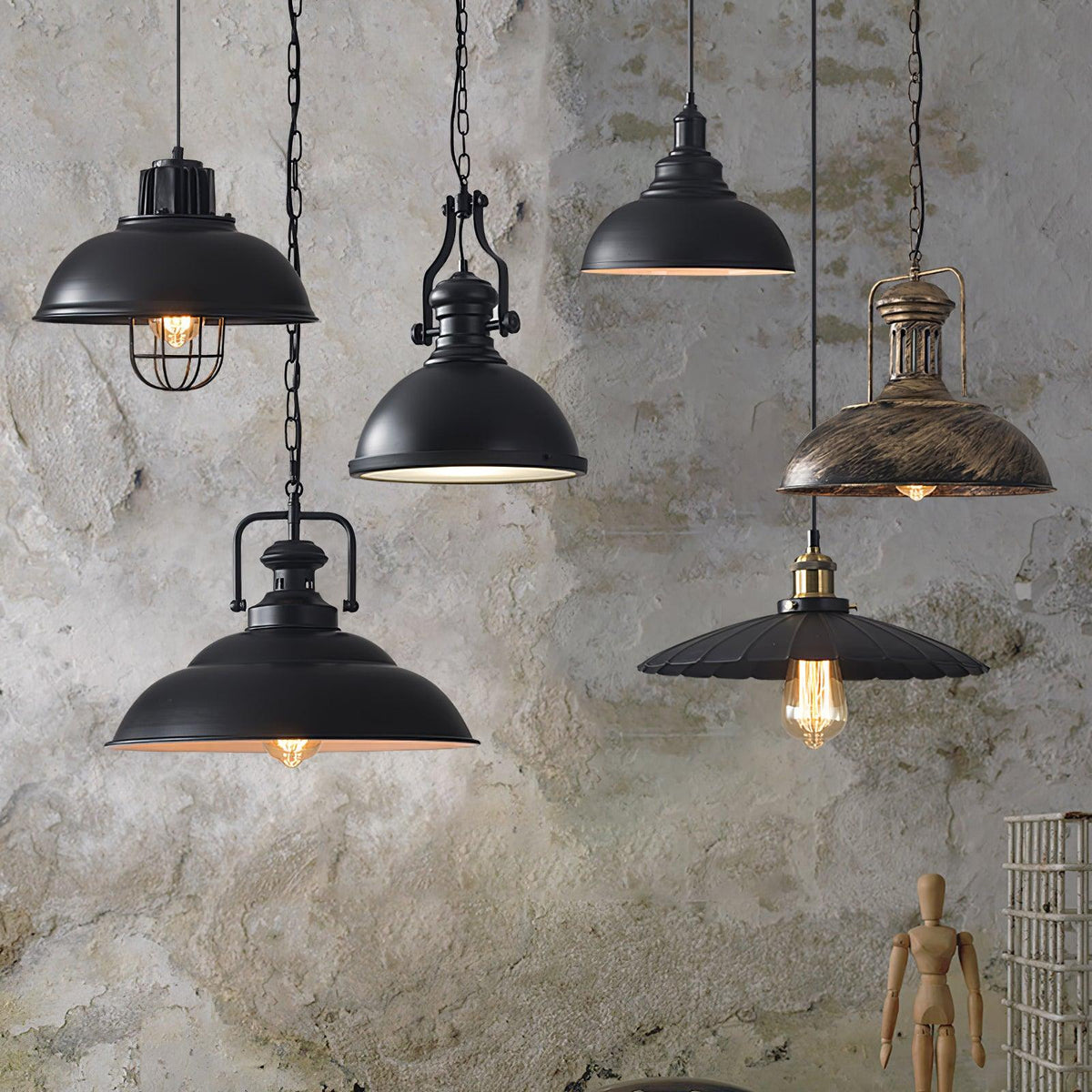 Mavell Suspension Vintage Industrielle
