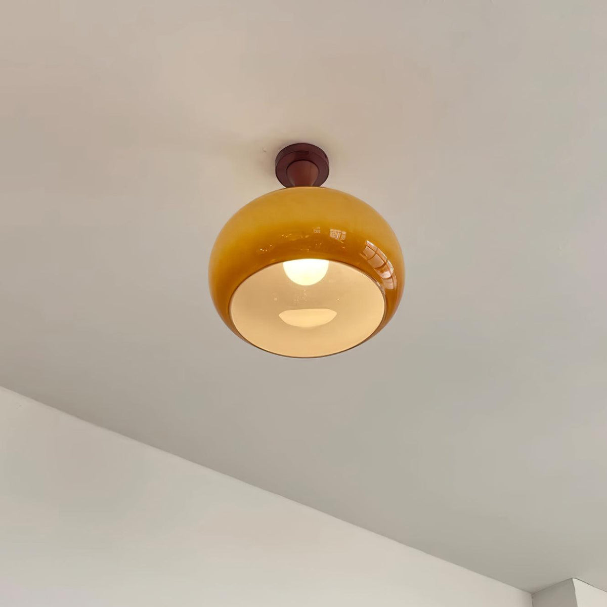 Liora Amber Glass Ceiling Light-Neutral Decor
