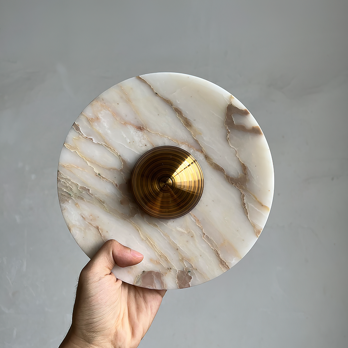 Wall Lamp Marble Disc LED Modern Light Fixture Multiple Colors-Neutral Decor