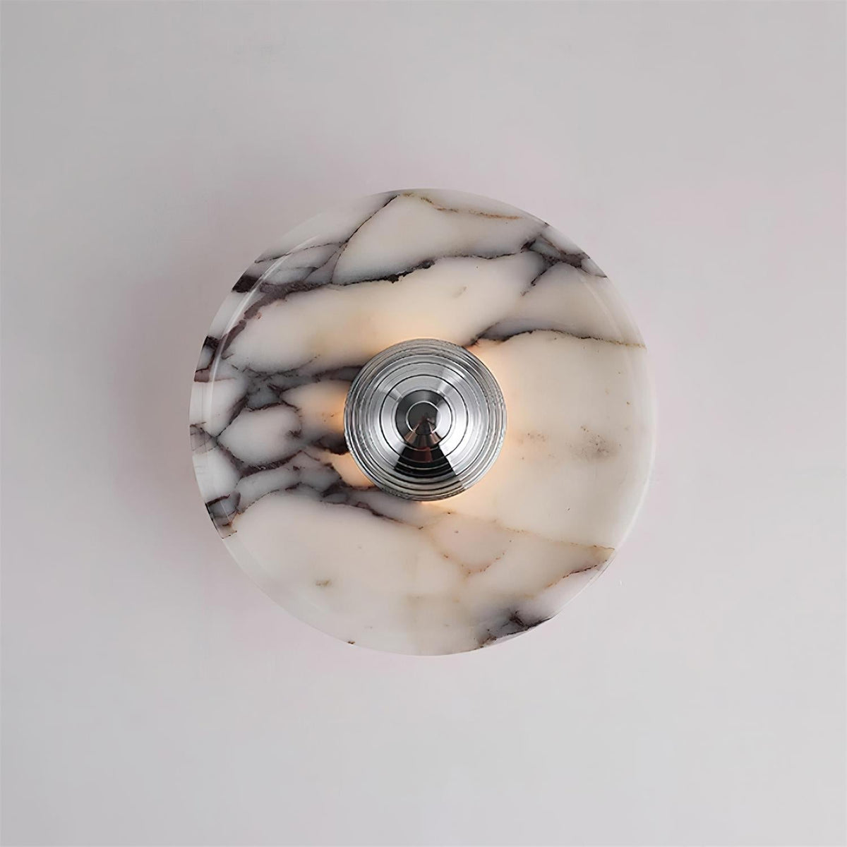 Wall Lamp Marble Disc LED Modern Light Fixture Multiple Colors-Neutral Decor
