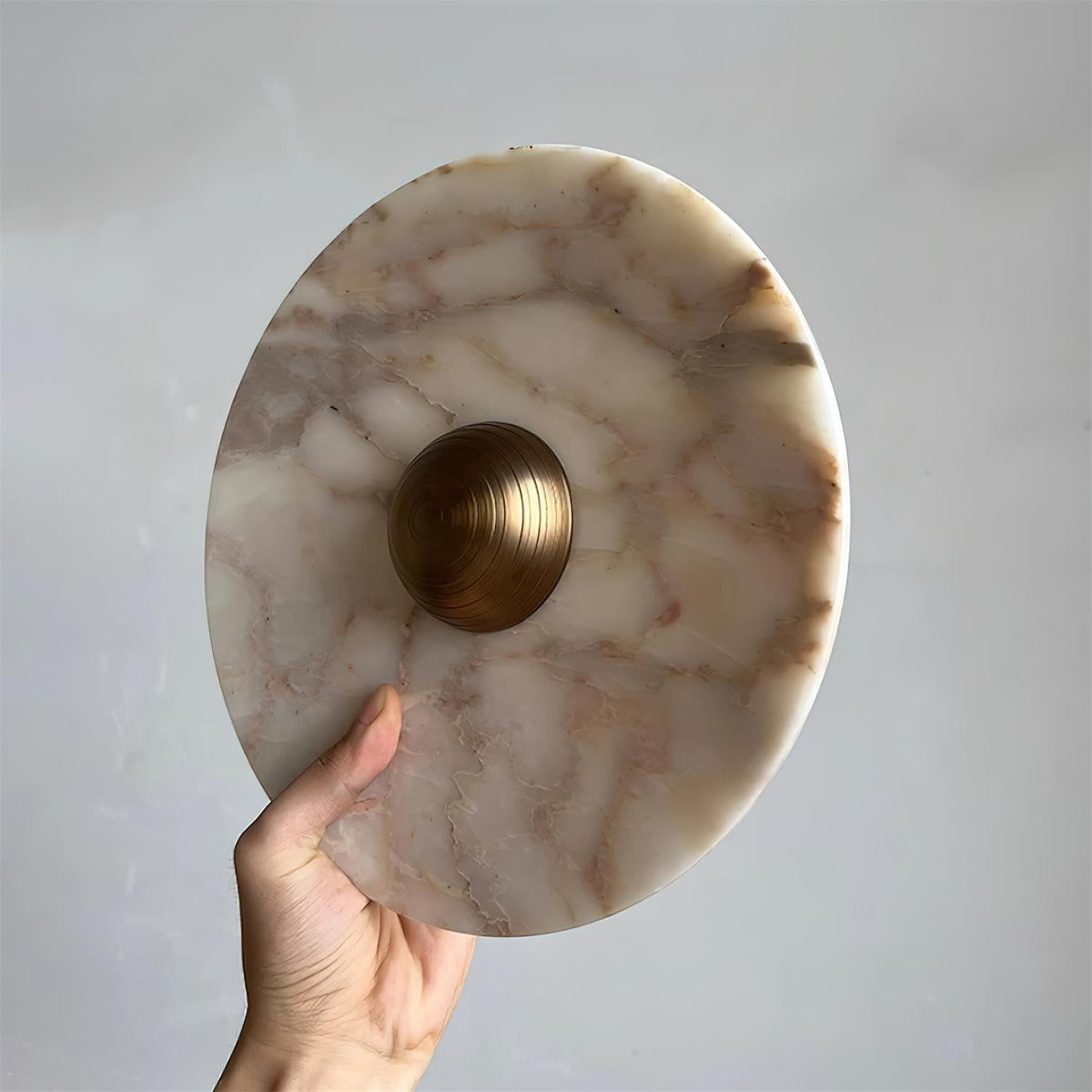 Wall Lamp Marble Disc LED Modern Light Fixture Multiple Colors-Neutral Decor