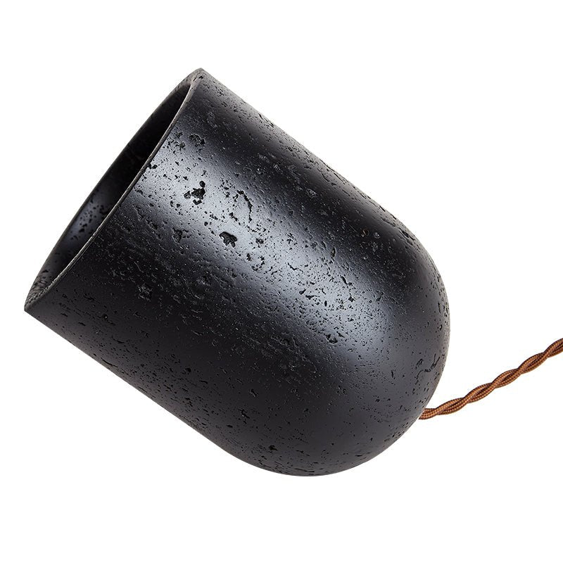 Lumi Lampe de Table de Table Minimaliste Travertin Noir