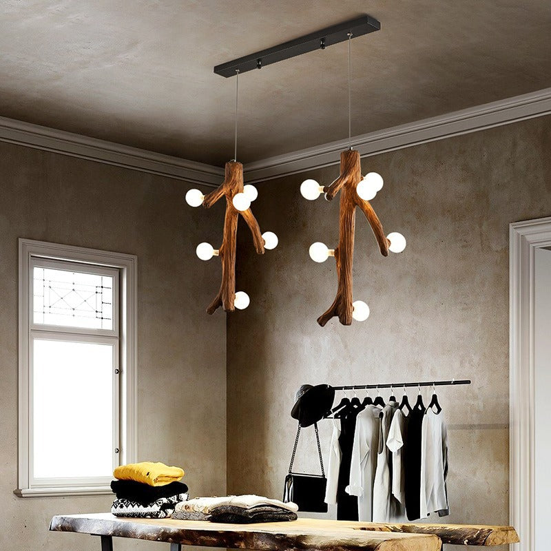 Epoch Nordique LED Lustre Bois Salon/Salle À Manger/Chambre À Coucher