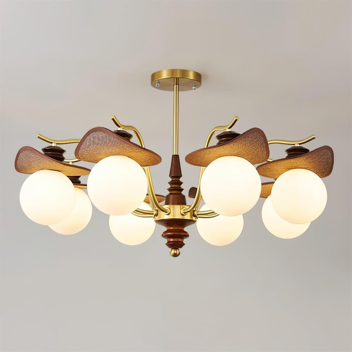 Bois-Globe Lustre
