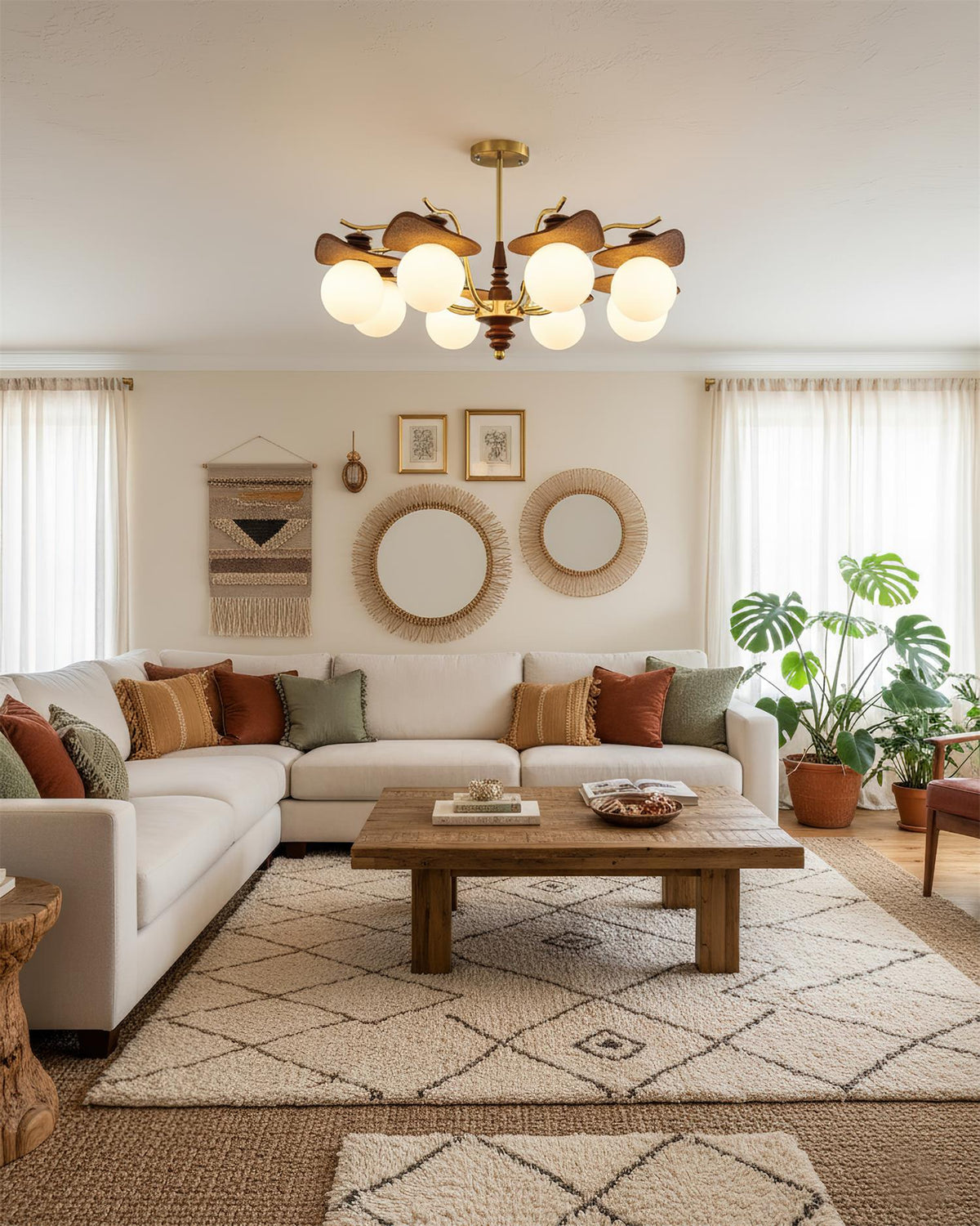 Bois-Globe Lustre