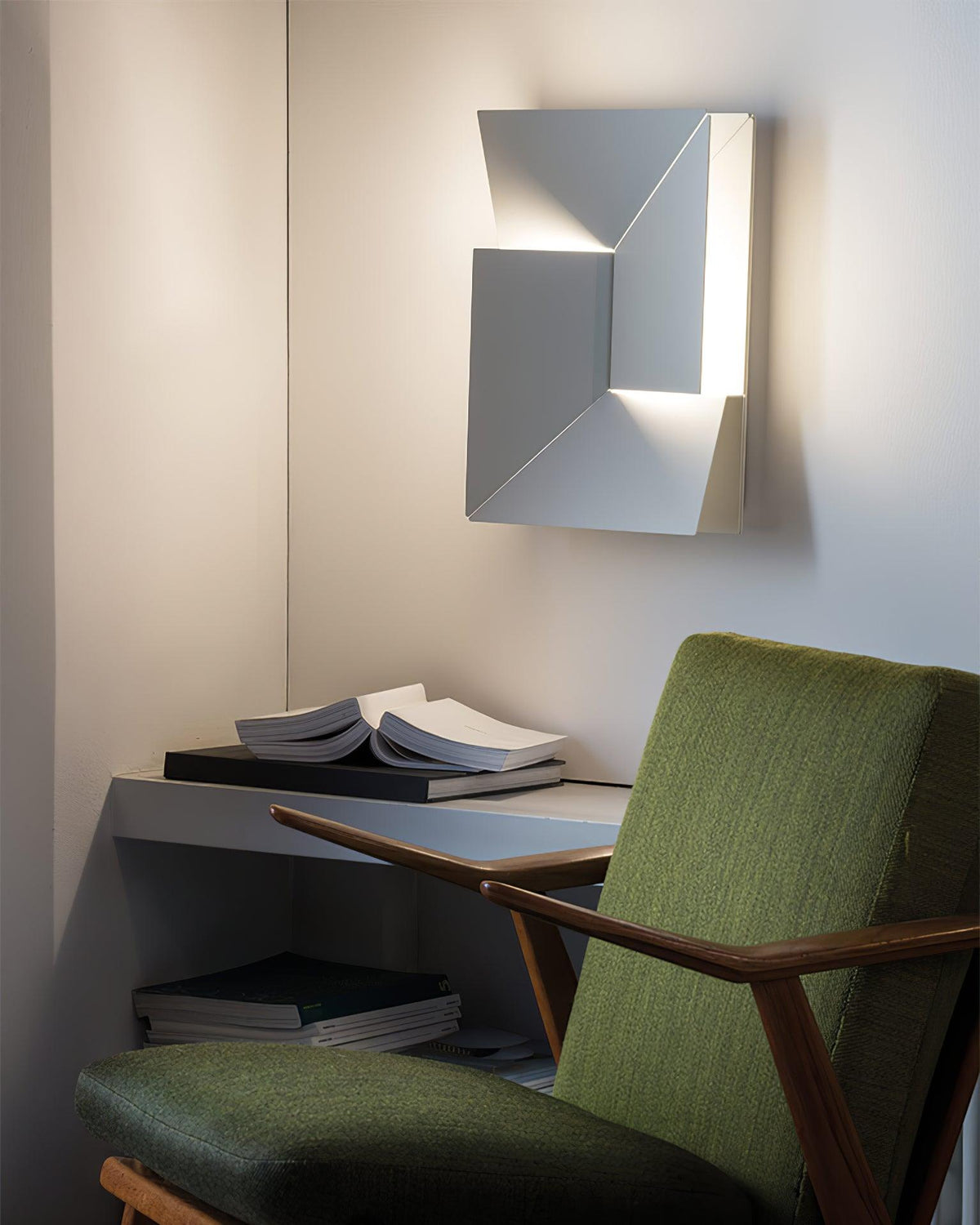 Wall Lamp 3D Geometric Panels Layered Light Art Remote Dimming Modern-Neutral Decor