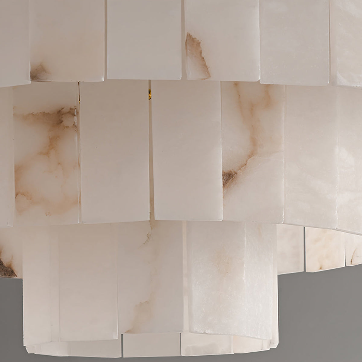 Windham Alabaster Chandelier Layered Halo-Neutral Decor