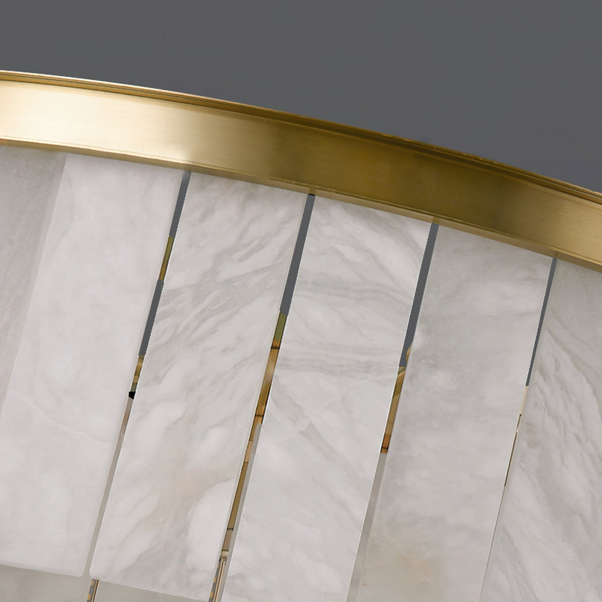 Windham Alabaster Chandelier Layered Halo-Neutral Decor