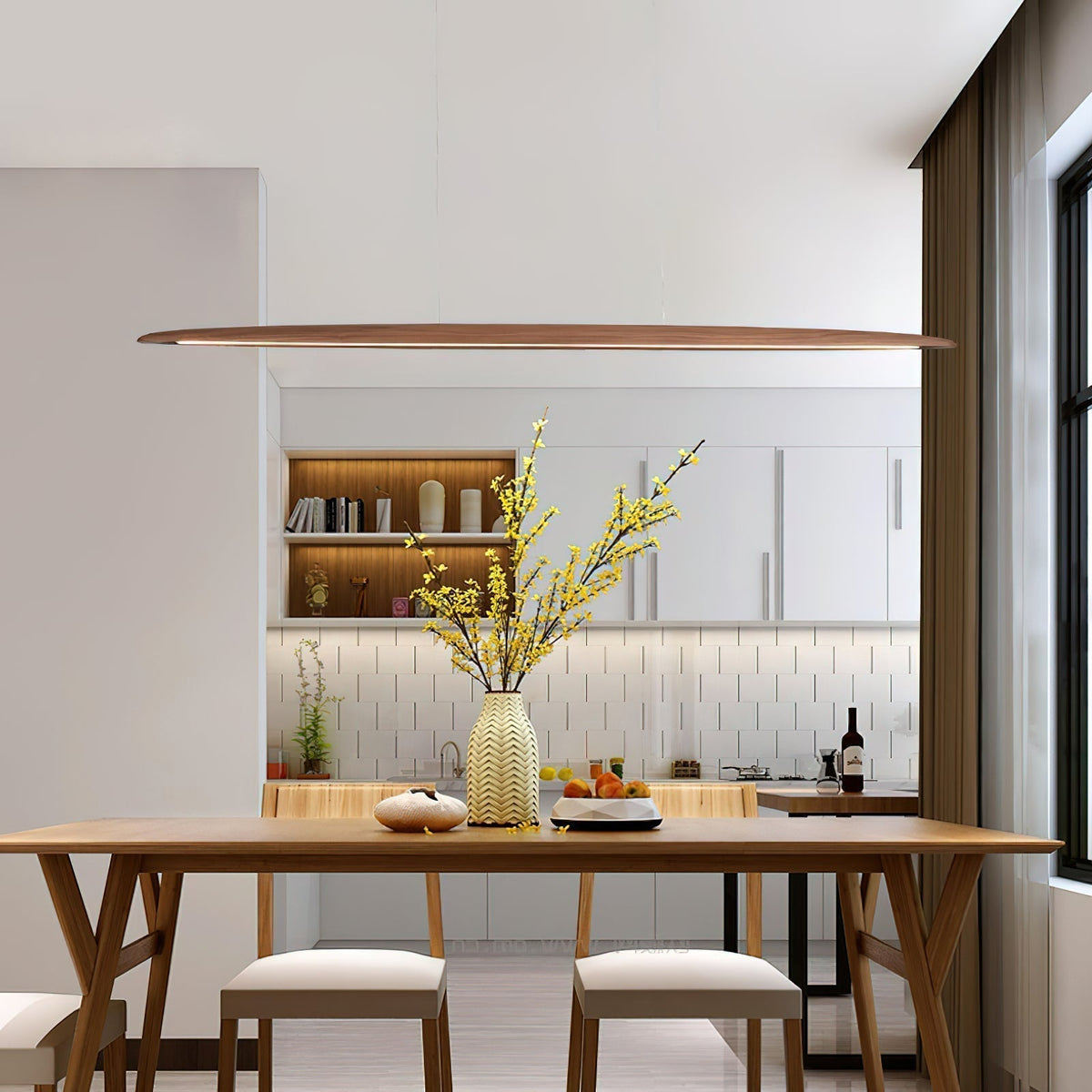 Lunivarx Suspension Bois Noyer Minimaliste-Cielum