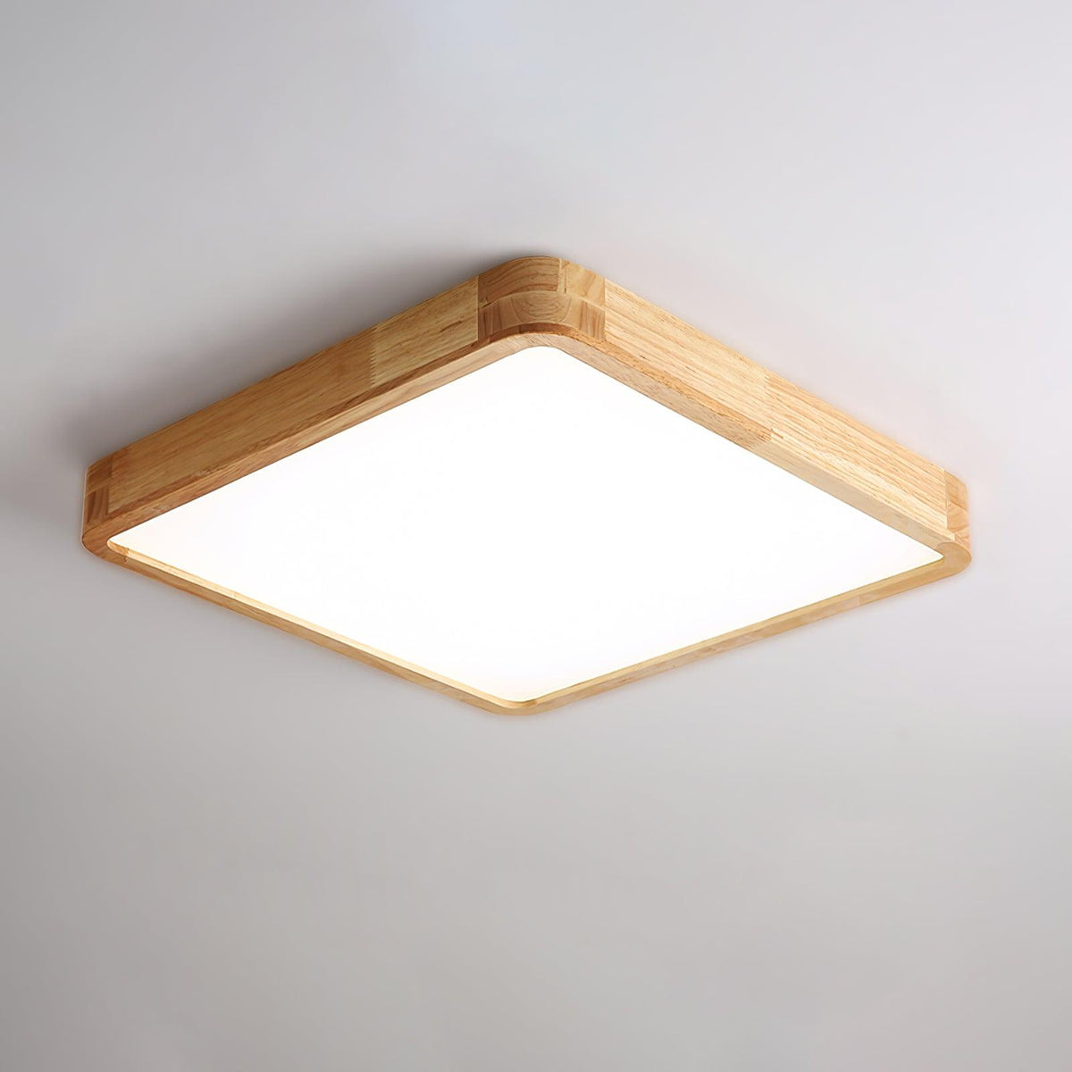 Keveny Lumière Plafonnière Géométrique en Bois LED-Cielum