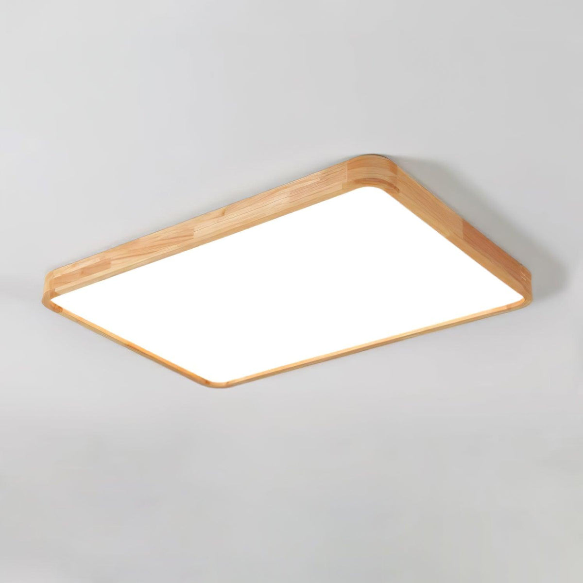 Keveny Lumière Plafonnière Géométrique en Bois LED-Cielum