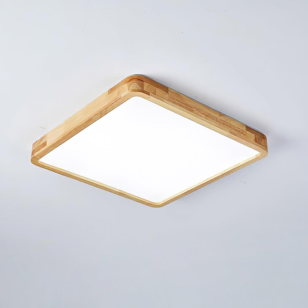 Keveny Lumière Plafonnière Géométrique en Bois LED-Cielum