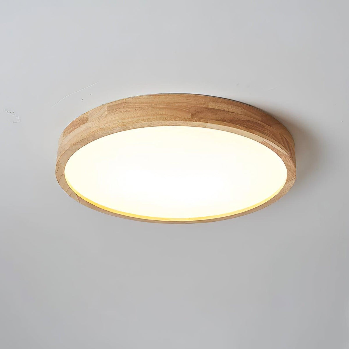 Keveny Lumière Plafonnière Géométrique en Bois LED-Cielum