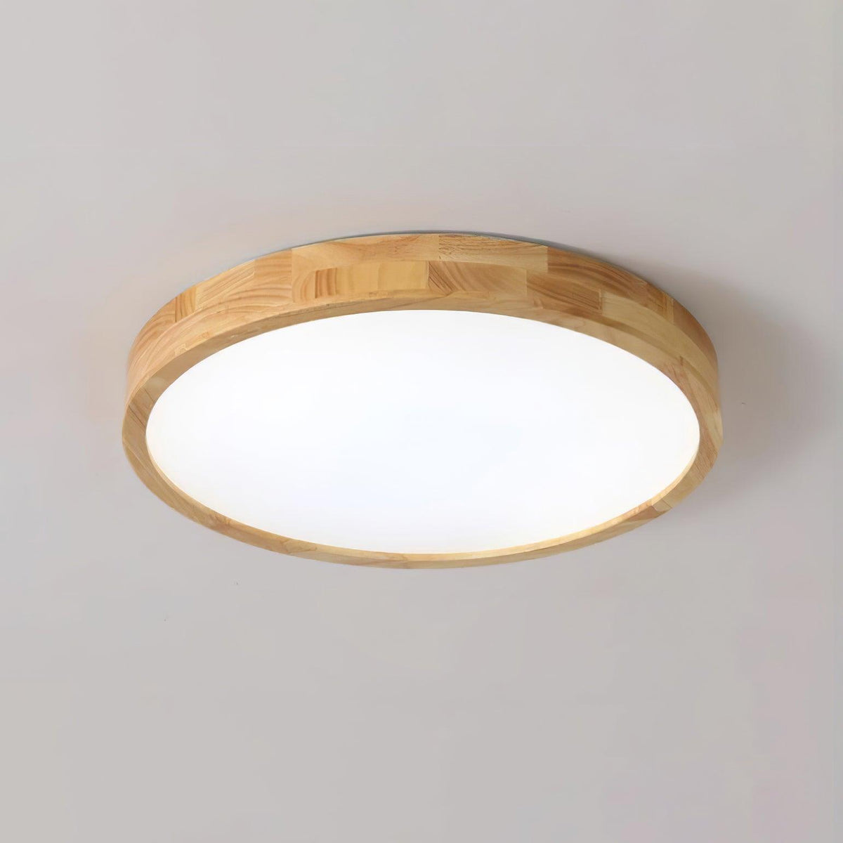 Keveny Lumière Plafonnière Géométrique en Bois LED-Cielum
