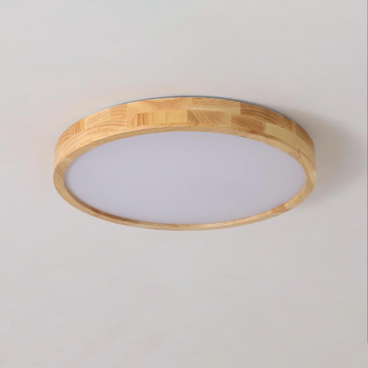 Keveny Lumière Plafonnière Géométrique en Bois LED-Cielum