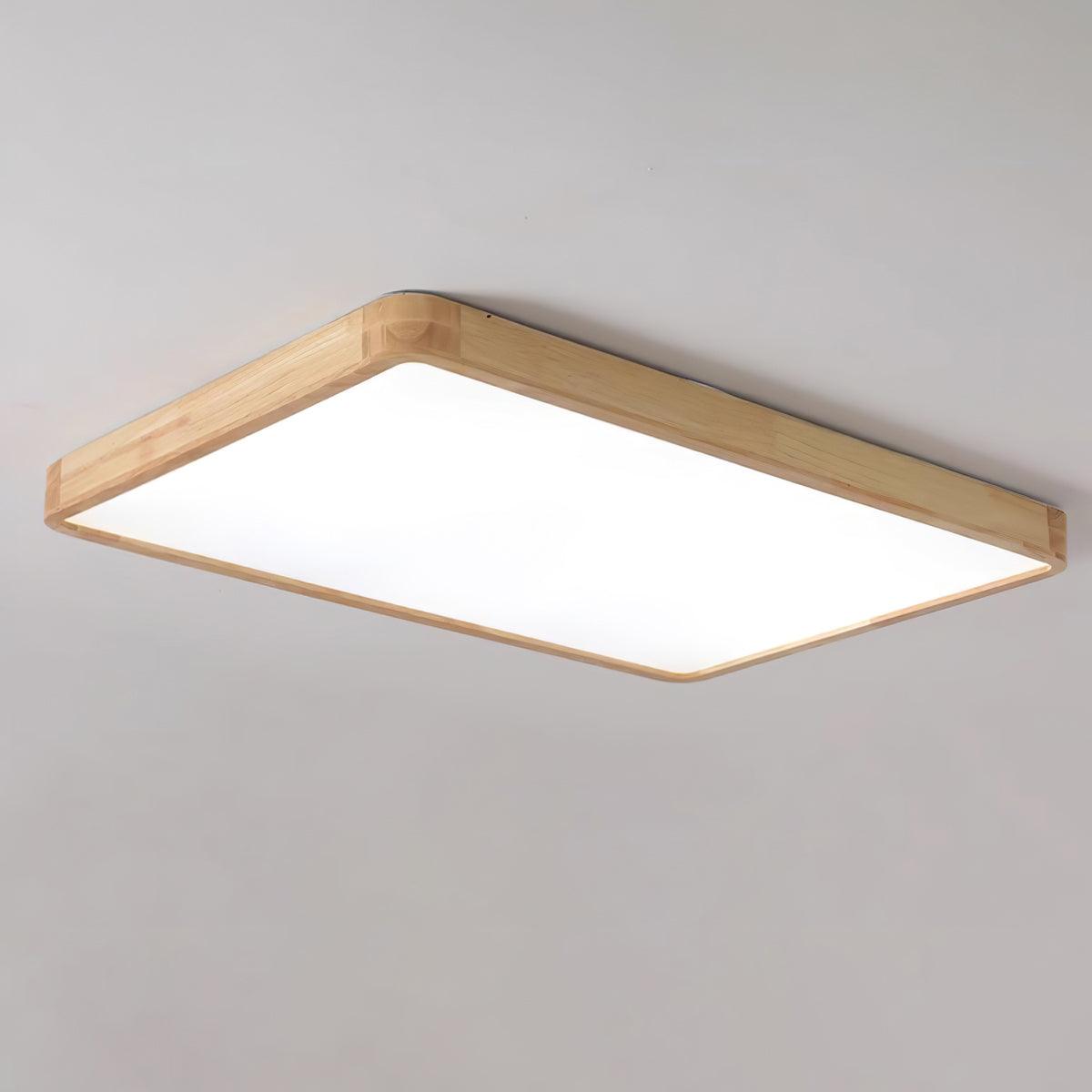 Keveny Lumière Plafonnière Géométrique en Bois LED-Cielum