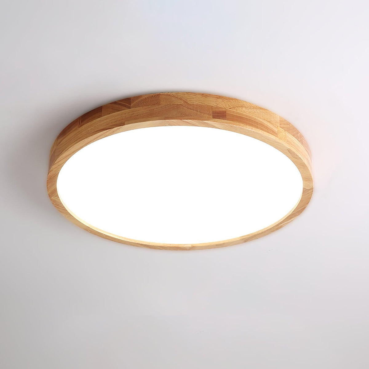 Keveny Lumière Plafonnière Géométrique en Bois LED-Cielum