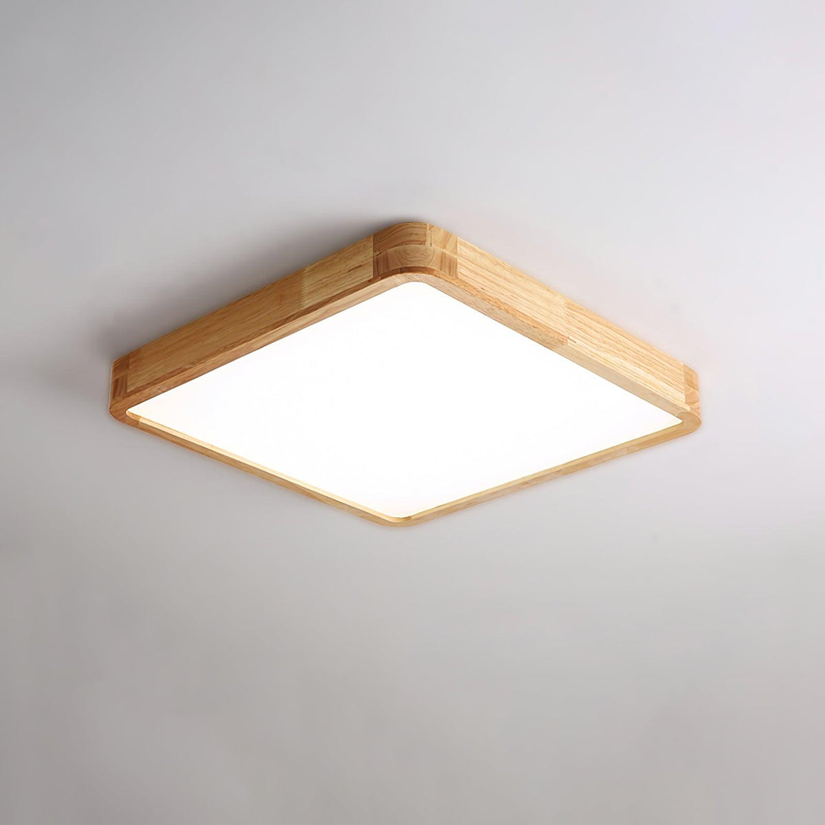Keveny Lumière Plafonnière Géométrique en Bois LED-Cielum