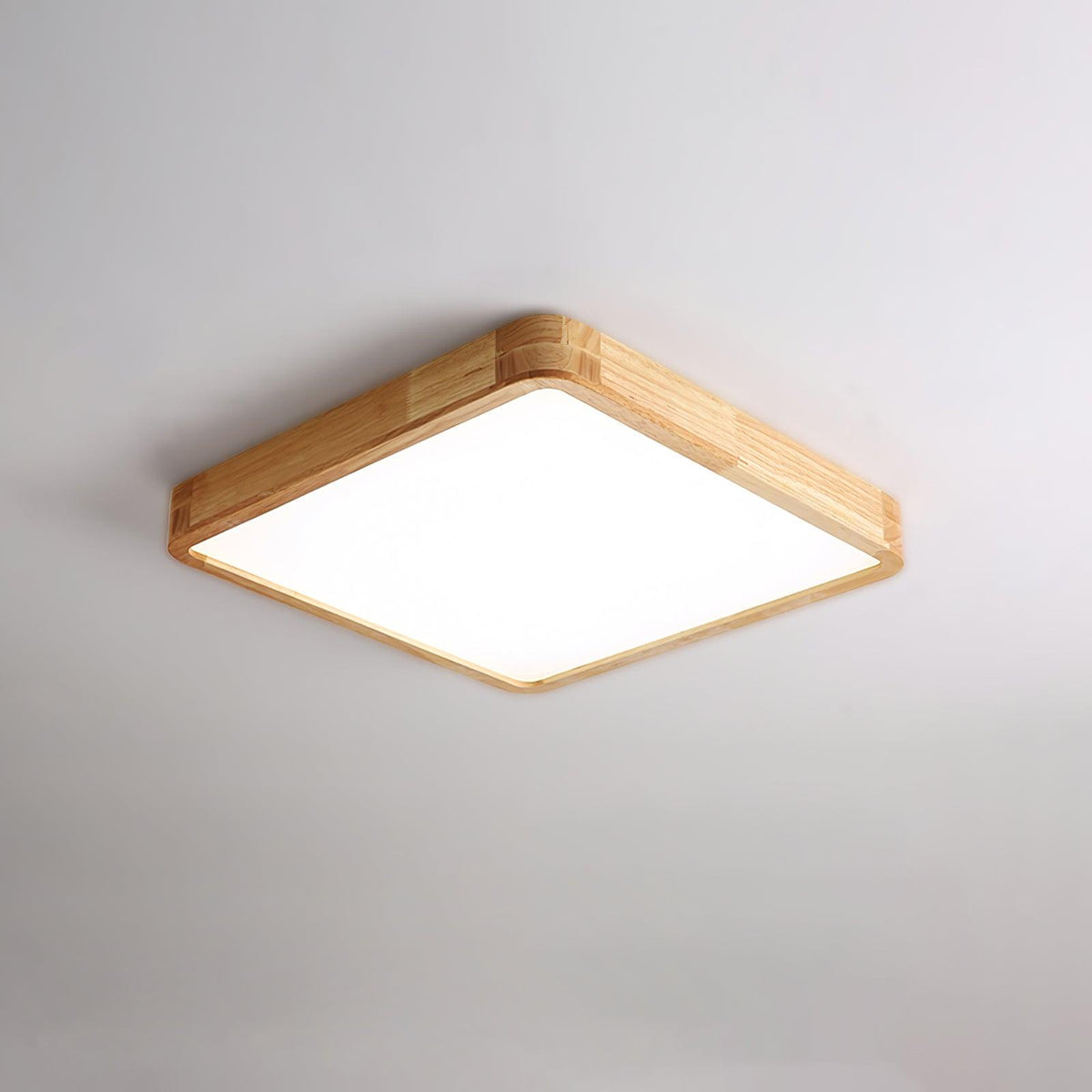 Keveny Lumière Plafonnière Géométrique en Bois LED-Cielum