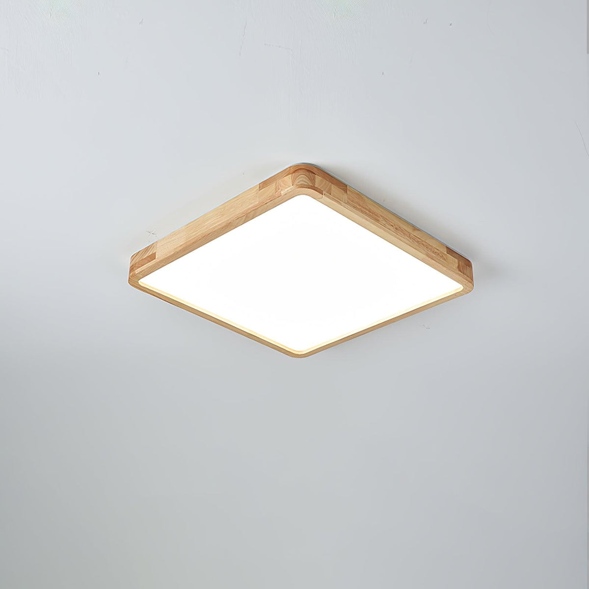 Keveny Lumière Plafonnière Géométrique en Bois LED-Cielum
