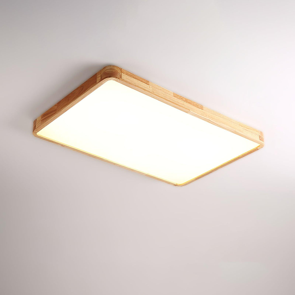 Keveny Lumière Plafonnière Géométrique en Bois LED-Cielum