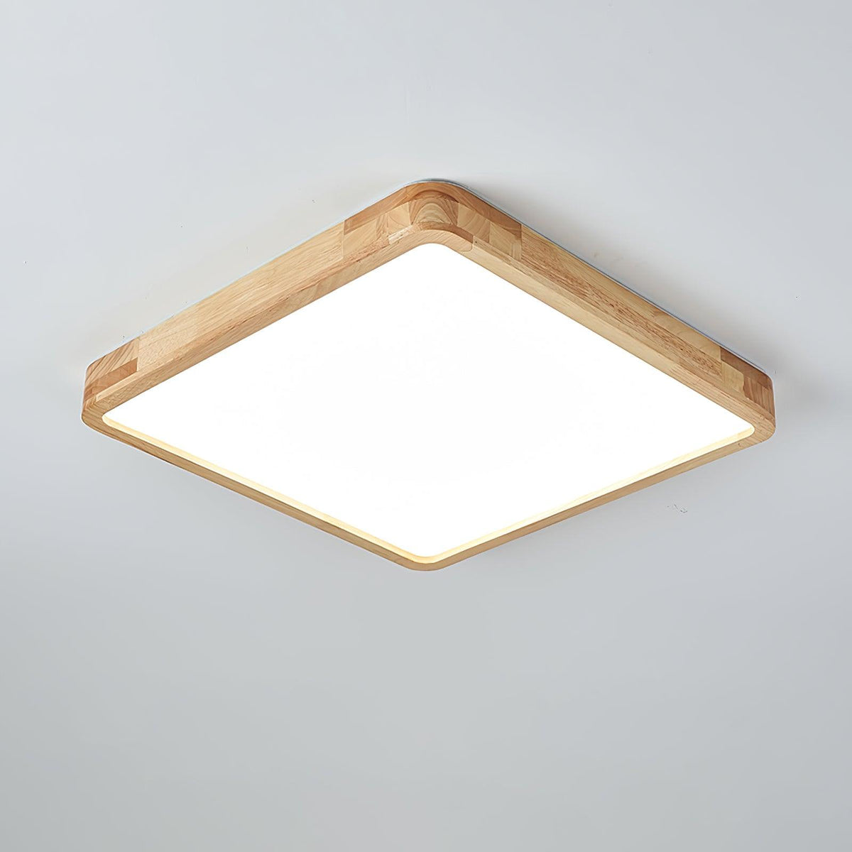 Keveny Lumière Plafonnière Géométrique en Bois LED-Cielum