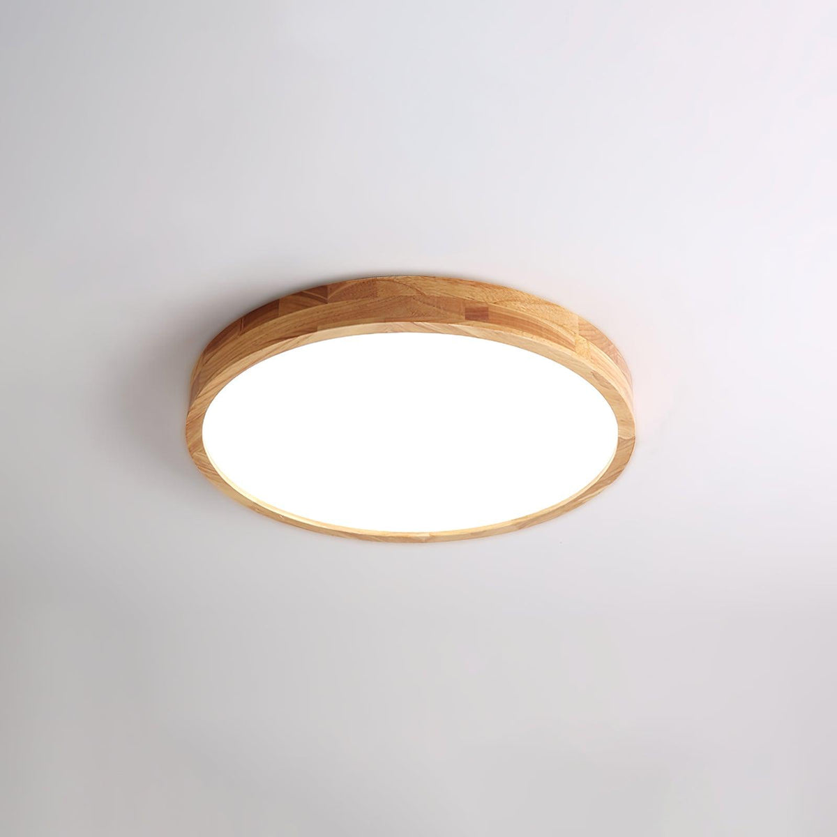 Keveny Lumière Plafonnière Géométrique en Bois LED-Cielum