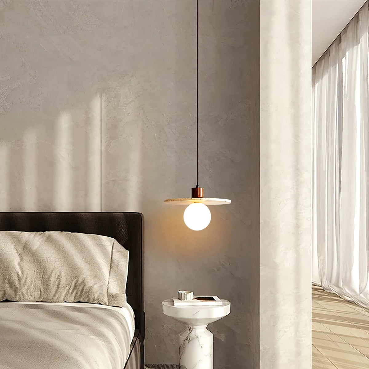 Ritta Travertine Pendant Light Six Style-Neutral Decor