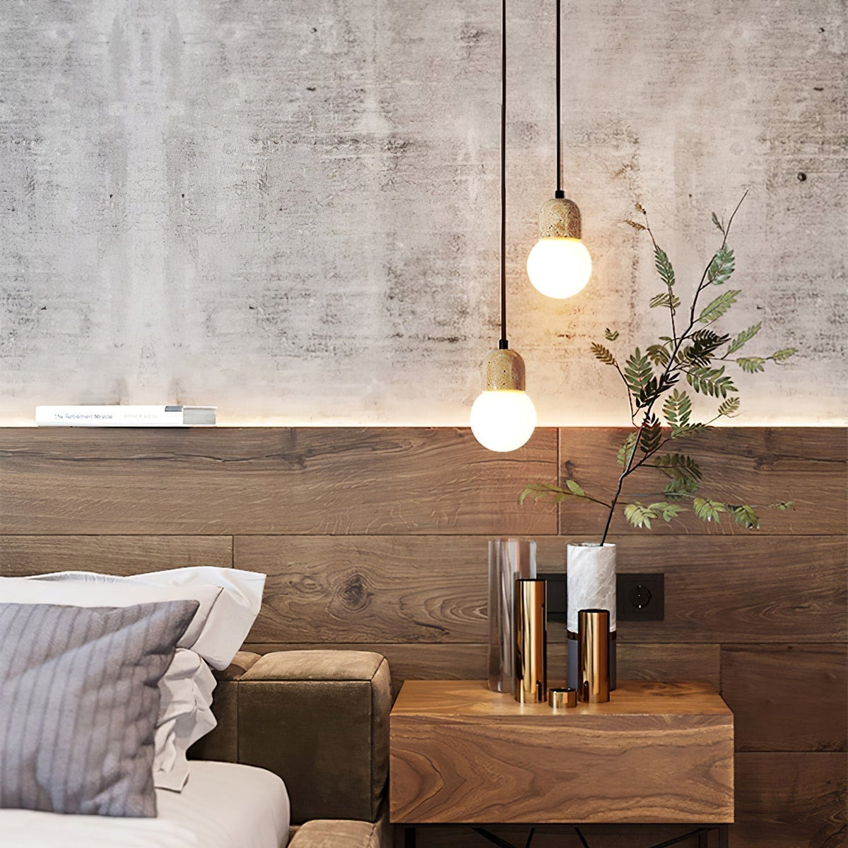 Ritta Travertine Pendant Light Six Style-Neutral Decor