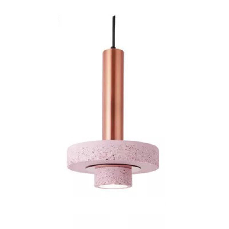 Evoxa Suspension Cylindre Moderne Métal/Pierre Salle à Manger-Cielum