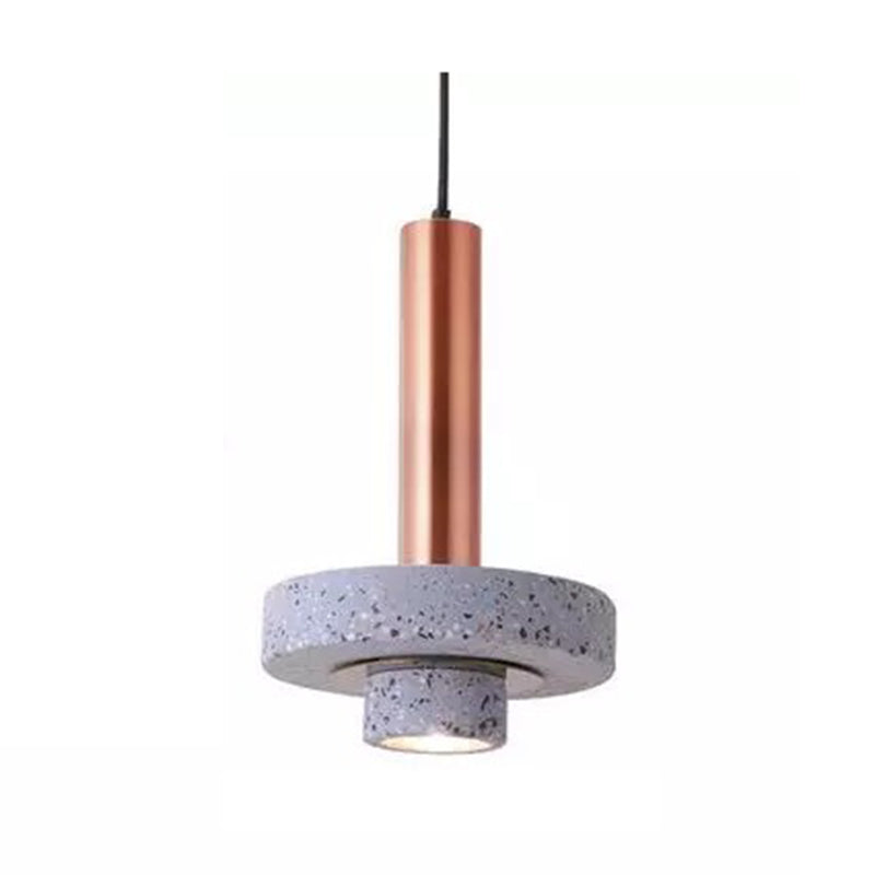 Evoxa Suspension Cylindre Moderne Métal/Pierre Salle à Manger-Cielum