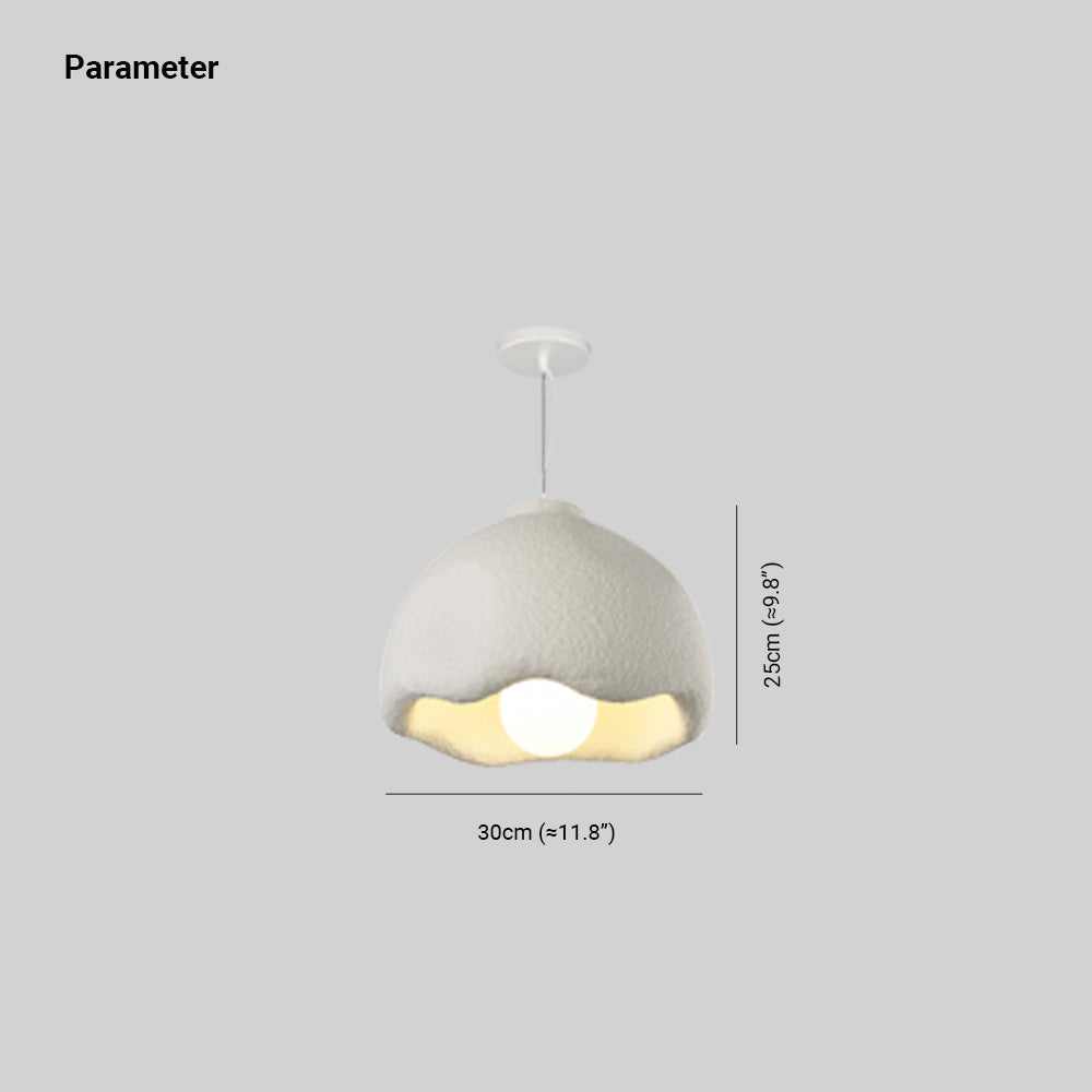 Avi Suspension Fleur Nordique, Metal/Polystyrène, Blanc, Salon