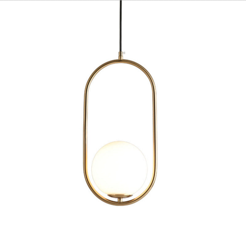 Torinor Suspension Anneau/Boule Moderne. Métal/Acrylique. Doré/Noir. Salon-Cielum