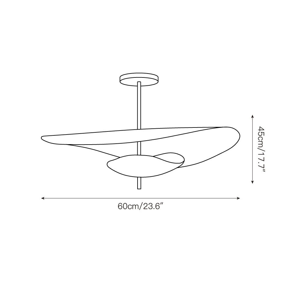 Ravelixx Lampe Suspendue en Métal Flottante Nordic Premium-Cielum